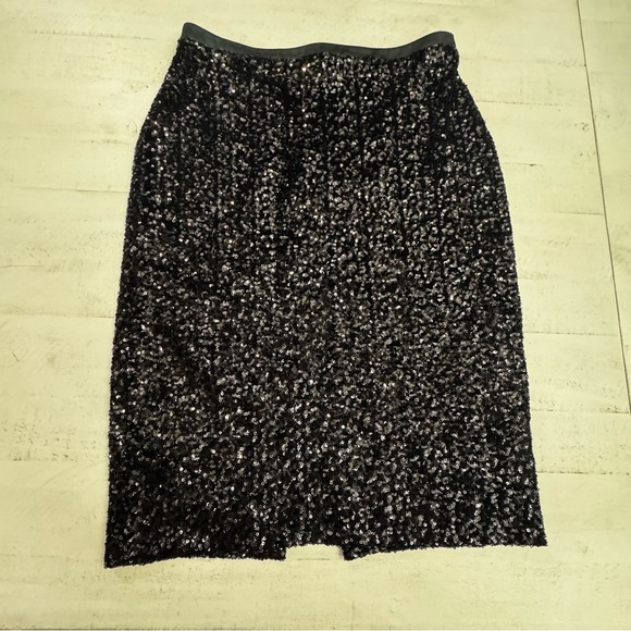 Express Black Sequin Pencil Skirt - Picture 1 of 7